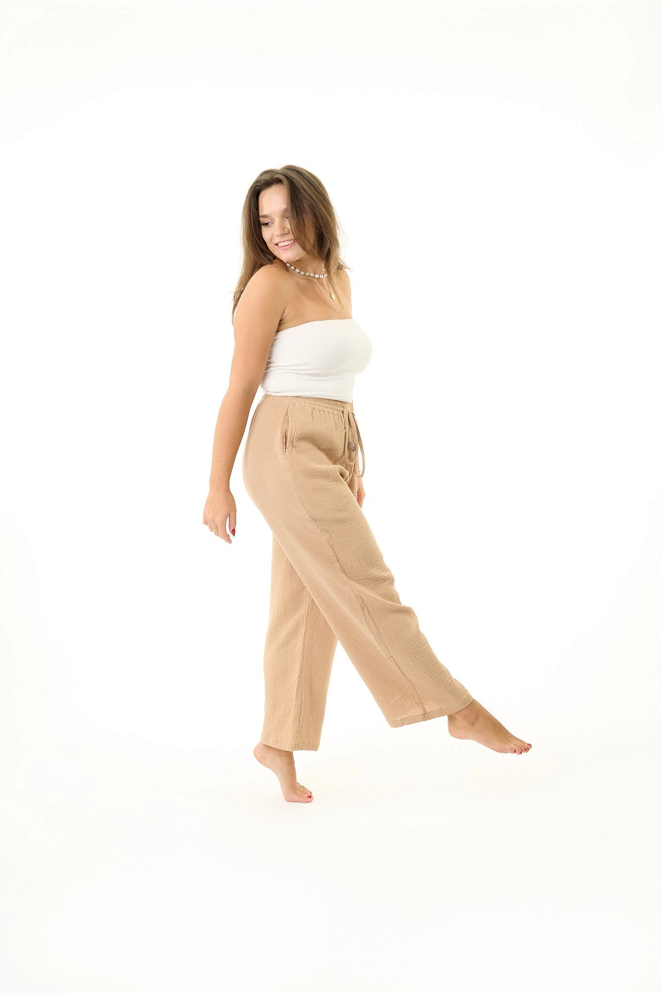 Sisters of Siam - Goldene Damen Baumwollhose